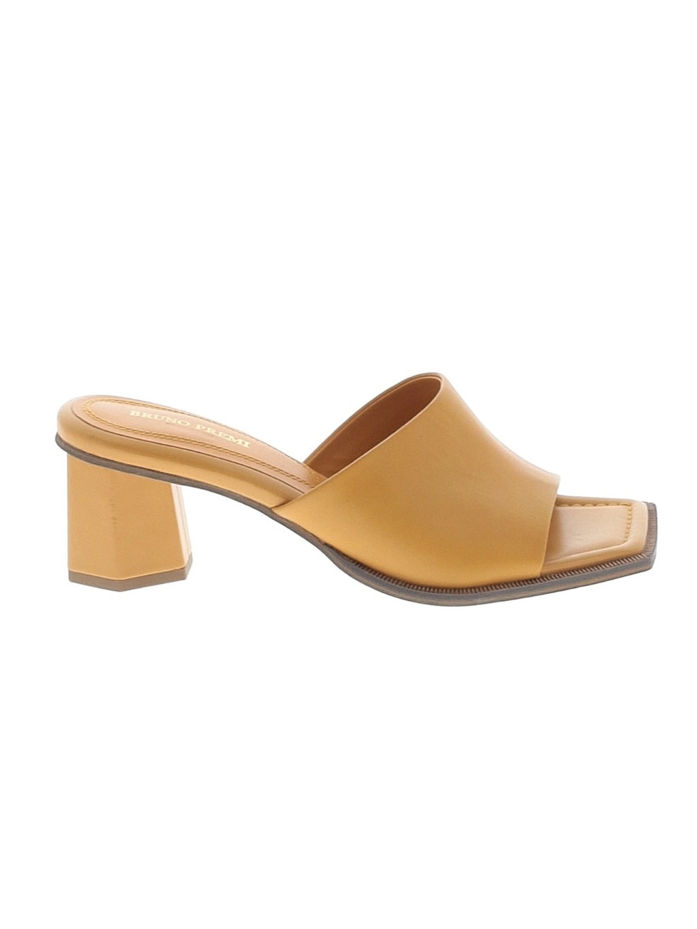 Bruno Premi Yellow Block Heel Slide Sandal